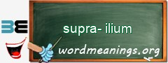 WordMeaning blackboard for supra-ilium